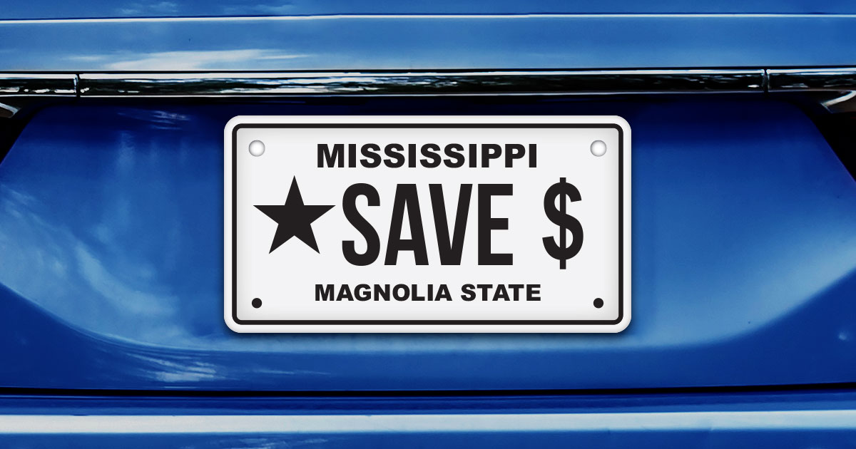 Mississippi license plate