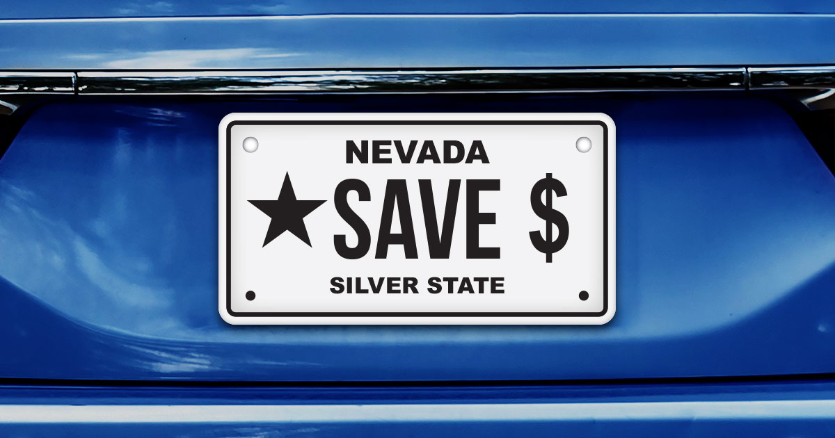 Nevada license plate