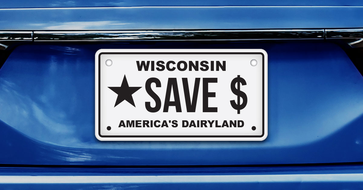 Wisconsin license plate